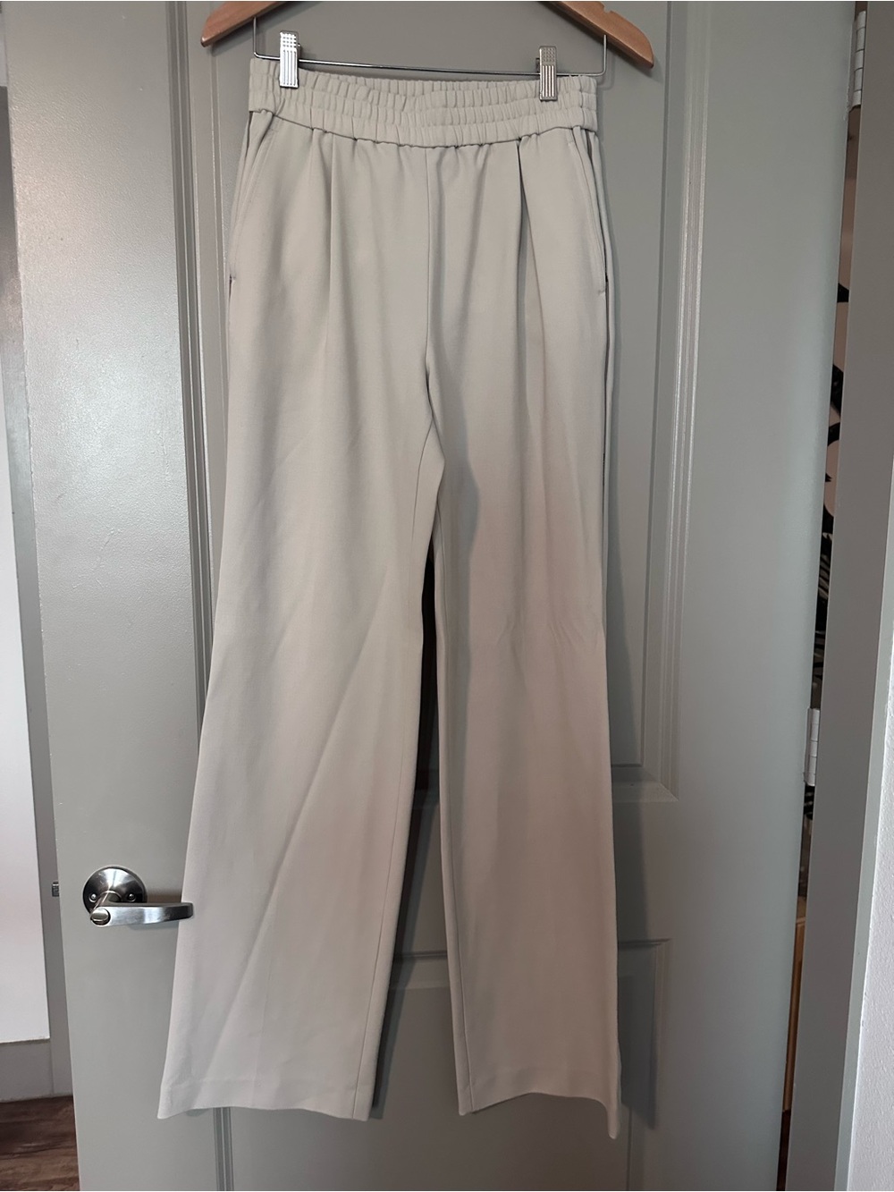 Helmut Lang Light Beige Wide Leg Pants